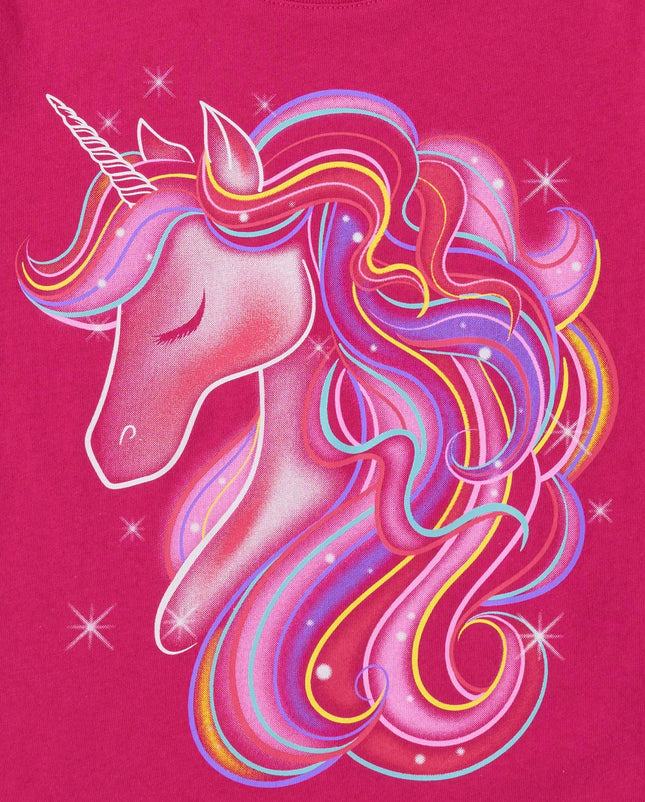The Children's Place T-shirts graphiques à manches longues licorne pour filles, lots multiples, licorne/hibou, XX-Large