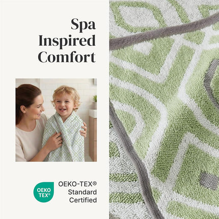 Amrapur Pacific Coast Textiles 6 Pc Yarn Dyed Towel Oxford Sage Green, 6-Piece