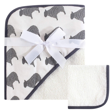 Hudson Baby Unisex Baby Cotton Hooded Towel and Wa