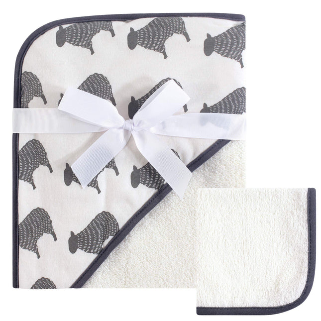 Hudson Baby Unisex Baby Cotton Hooded Towel and Wa