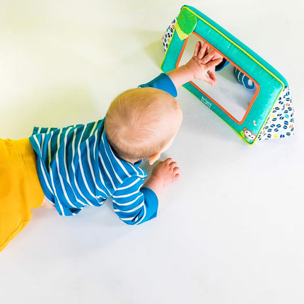 Bright Starts Baby Sit and See Safari Floor Mirror, Tummy Time Activity Toy, Ages Newborn +