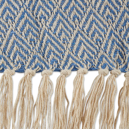 DII Fringed Stripe Tabletop, Cotton, Artichoke, 50x60