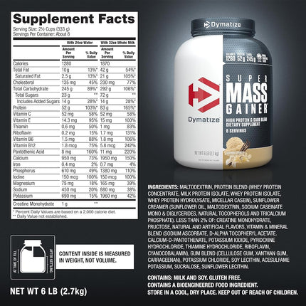 Dymatize Super Mass Weight Gainer Gourmet Vanilla 2.27kg