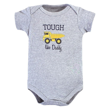 Hudson Baby Baby Cotton Bodysuits, Construction, 0-3 Months