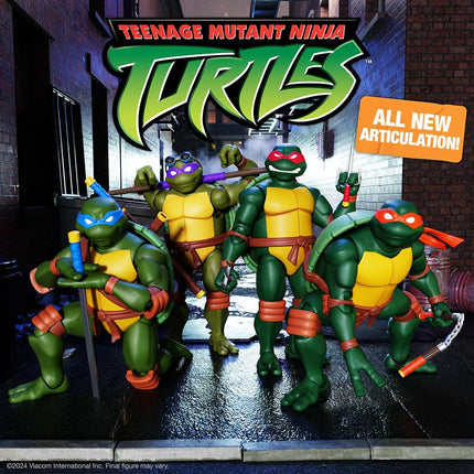 Super7 ULTIMATES! Teenage Mutant Ninja Turtles Donatello - 7" TMNT Action Figure with Accessories Classic Cartoon Collectibles and Retro Toys
