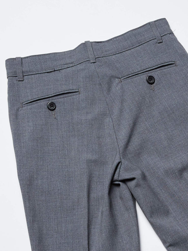 Pantalon de costume Van Heusen Flex Stretch à devant plat pour garçons, Gris Oxford, 10 Husky