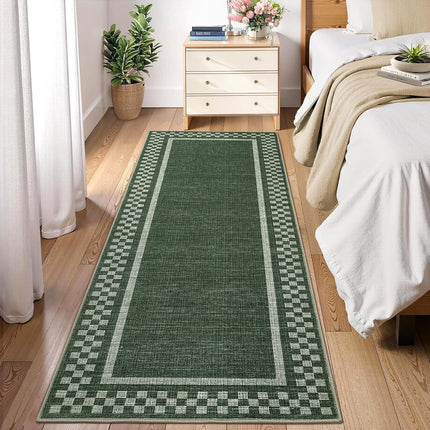 GarveeHome Washable Runner Rug 2x10 Modern Bordered Hallway Runner Rug