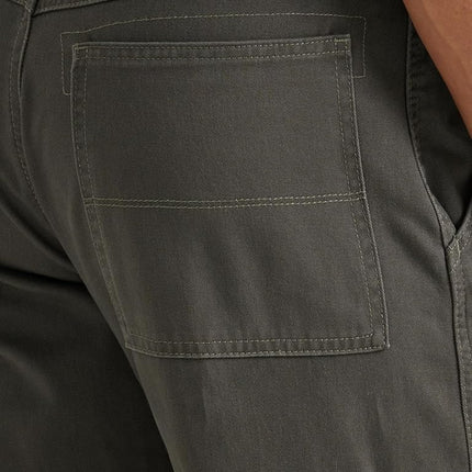 Wrangler Authentics Men's Twill Relaxed Fit Cargo Pant (Logan) Casual, Olive Drab, 38W / 34L