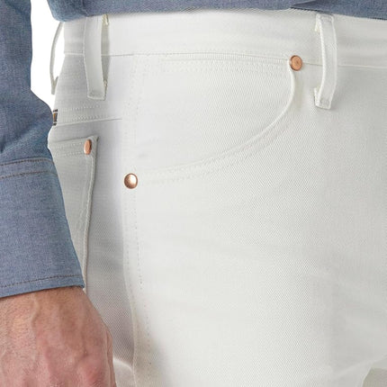 Wrangler Men's Cowboy Cut Slim Fit Jean, White, 32Wx30L