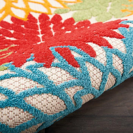 Tapis de surface Nourison ALH05 Aloha, 2'3" x 8', vert