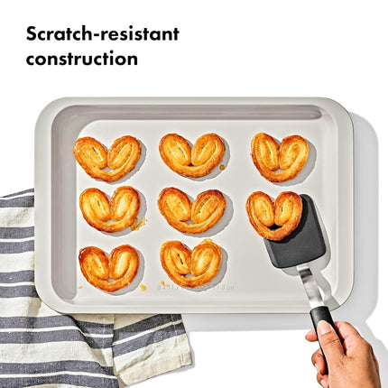 OXO Good Grips Non-Stick Pro Ceramic Coated Metal Bakeware Quarter Sheet Pan, Storm Blue, 24 x 35cm