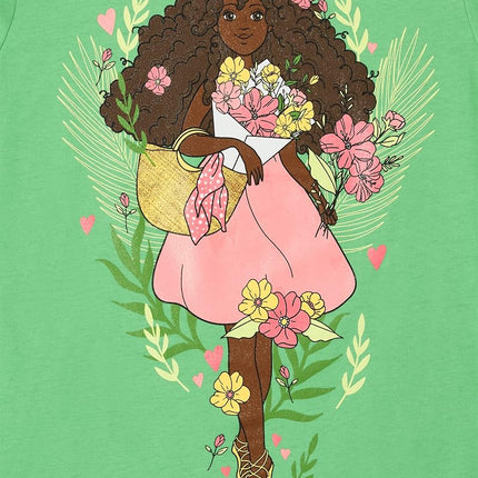 The Children's Place Camisetas gráficas de manga corta de videojuegos para niños, paquetes múltiples, princesa sirena/flores para niñas, extragrande