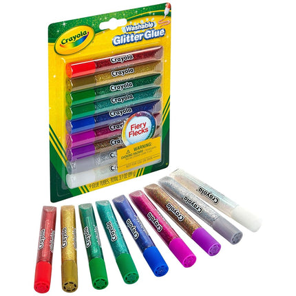 Compra al por mayor: Pegamento con purpurina lavable Crayola 9/Paquete Colores intensos 69-3527 (Paquete de 3)