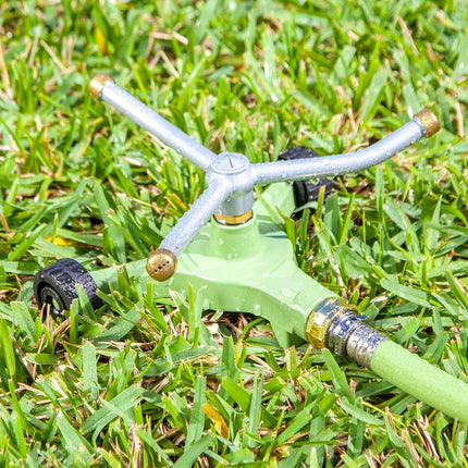 Martha Stewart MTS-WRSPR8M Heavy-Duty Metal 3-Arm Rotating Sprinkler, Gardening