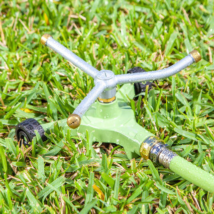Martha Stewart MTS-WRSPR8M Heavy-Duty Metal 3-Arm Rotating Sprinkler, Gardening