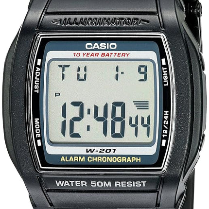 Casio Men's Alarm Chronograph Watch Digital W201-1