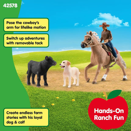 Schleich Farm World - 6Pc Western Riding Adventures - Kids Ages 3+ | 42578