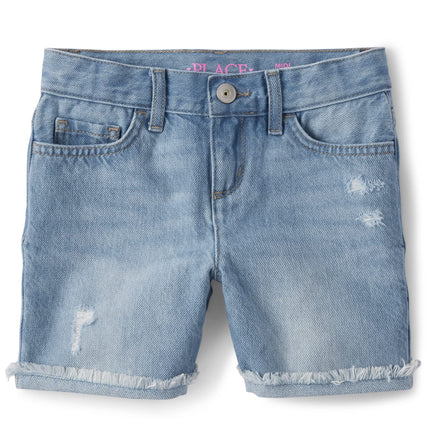 The Children's Place Girls' Distressed Denim Midi 