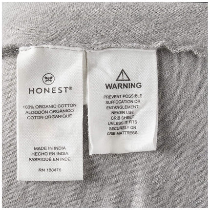 HonestBaby 2-Pack Organic Cotton Fitted Crib Sheets, Sketchy Stripe, One Size