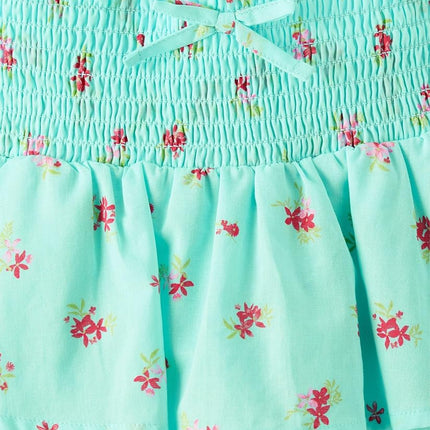 The Children's Place Girls' Tiered Ruffle Skirt, Mint Tea Floral Tiered, XX-Large