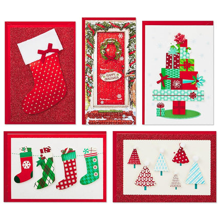Hallmark Handmade Christmas Card Assortment (Set of 24 Special Holiday Greeting Cards and Envelopes) (1XPX5156)