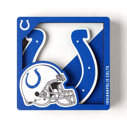 YouTheFan NFL Indianapolis Colts 3D Logo Series Magnets