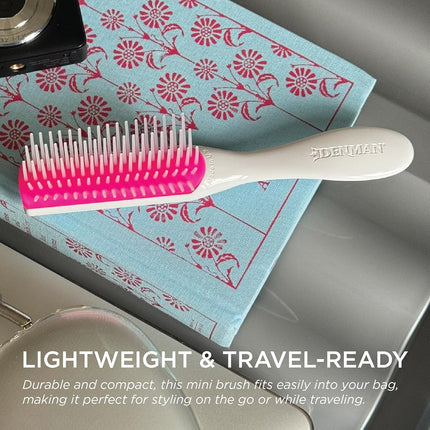 Denman Mini Curl Definer & Styler 5 Row Hairbrush for Detangling, Separating, and Defining Curls, Curly Hairbrush, Sleek Blowdrying - (Kyoto) D14