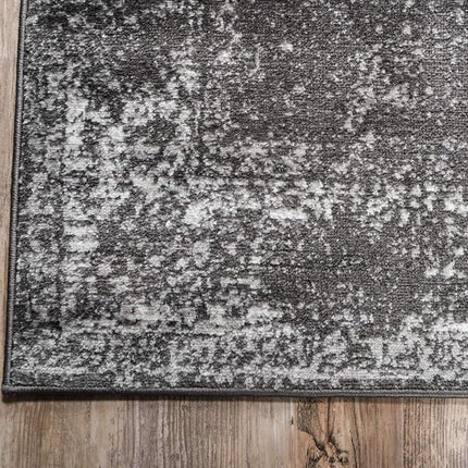 Alfombra de área gris oscuro vintage tradicional Unique Loom Sofia Collection (0,9 m x 1,5 m)