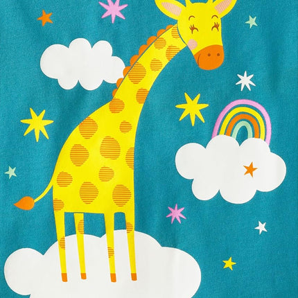 Paquete de 3 camisetas gráficas de manga corta para bebé niña de The Children's Place, jirafa/mariposa/dinosaurio, 12-18 meses