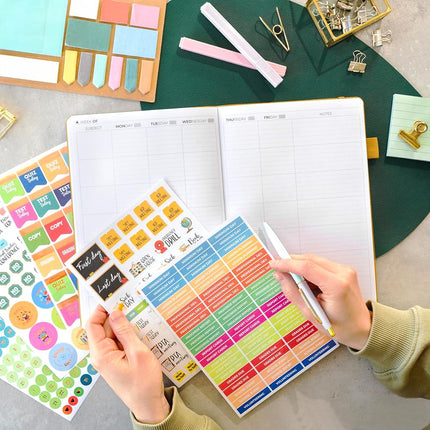 Clever Fox Teacher Planner – School Year Planner with Calendars & Lesson Plans – Teacher Plan Book for Classroom & Homeschool Organization - Undated, 7x10'', Hardcover (Amber Yellow) (CFTP)