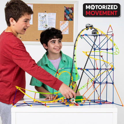 Basic Fun K'NEX, STEAM Education Roller Coaster Building Set, Educational Toys for Kids, 546 Piece STEM Learning Kit, Engineering Construction for Kids Aged 8+,(Packaging may vary)