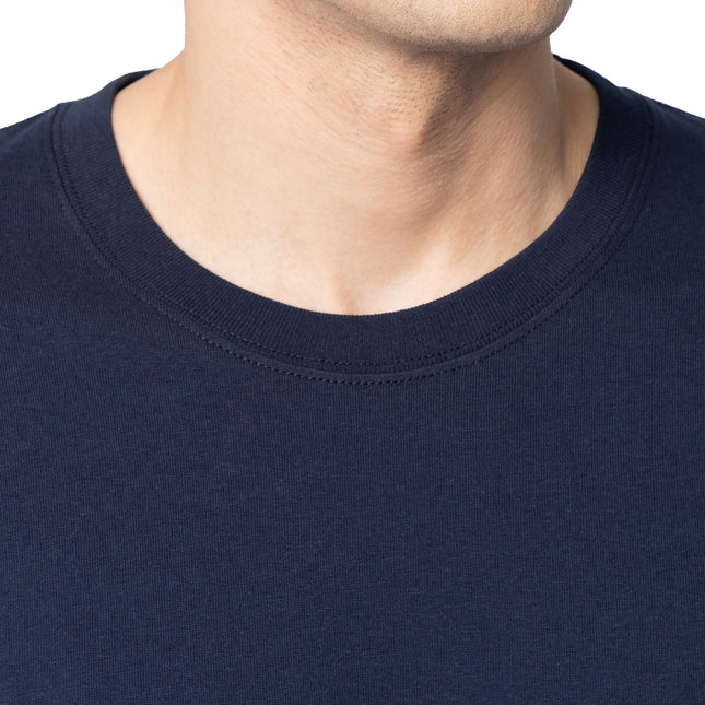 T-shirts en coton Eversoft pour homme Fruit of the Loom (TP-4TG), Col rond-Lot de 2-Bleu marine, Très grand