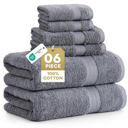 LANE LINEN - 6-100% Cotton Bath Towels Set, Extra 