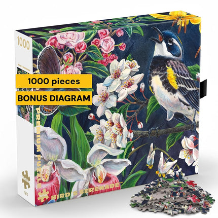 Buffalo Games - Gold - Linda Howard Bittner - Bird's Serenade - 1000 Piece Jigsaw Puzzle for Adults Challenging Puzzle Perfect for Game Nights - Finished Puzzle Size is 26.75 x 19.75