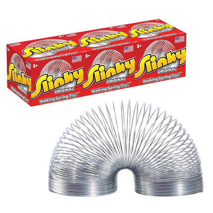 The Original Slinky Walking Spring Toy, 3-Pack Metal Slinkys