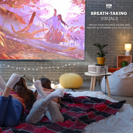 KODAK FLIK X10 Full HD Multimedia Projector Kit | 1080p Mini Compact Portable Home Theater System Bundle with 100� Projection Screen, Remote Control, Tripod Stand, HDMI Cable, Hooks & Carry Case