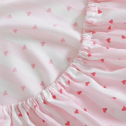 Betsey Johnson - Twin Sheets, Silky & Lightweight Bedding, Fade & Wrinkle Resistant (Wonderland Stripe Pink, Twin)