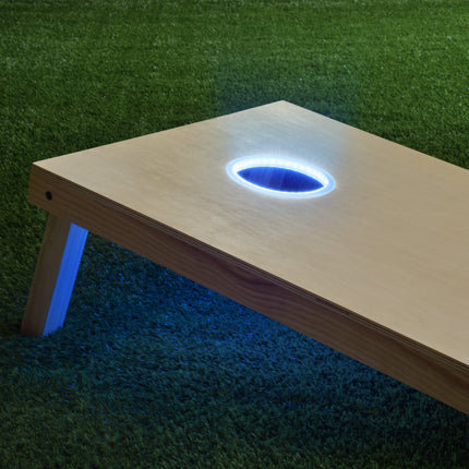 GoSports Cornhole Light Up LED Ring Kit, Juego de 2 piezas - Compatible con todos los juegos de Cornhole - Azul