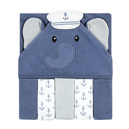Hudson Baby Unisex Baby Hooded Towel and Five Wash