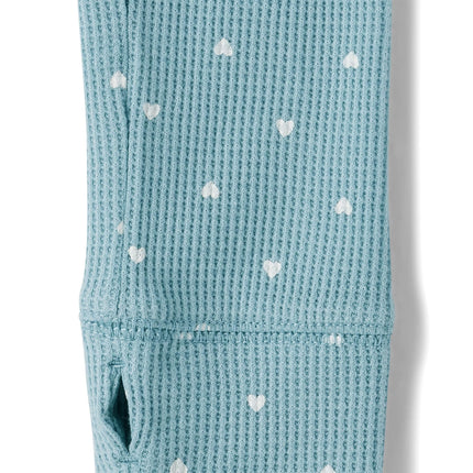 The Children's Place Girls' Basic Long Sleeve Thermal Henley Tops, Artic Blue, XX-Large