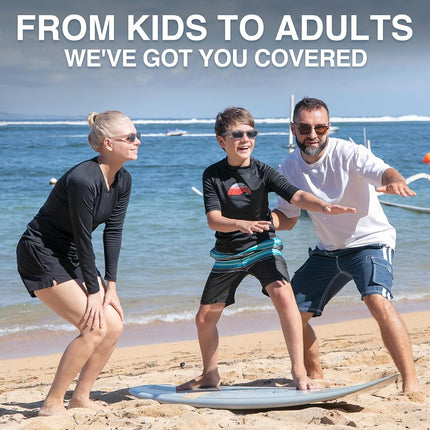 Kanu Surf Camiseta de natación de manga corta de protección solar UPF 50+ con estampado de olas para niños, Bora Bora Black, 12
