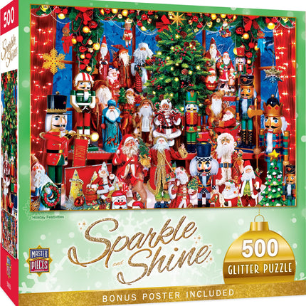 Masterpieces 500 Piece Glitter Christmas Jigsaw Pu
