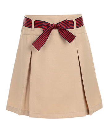 Nautica Girls' School Uniform Pleated Pull-on Scoo