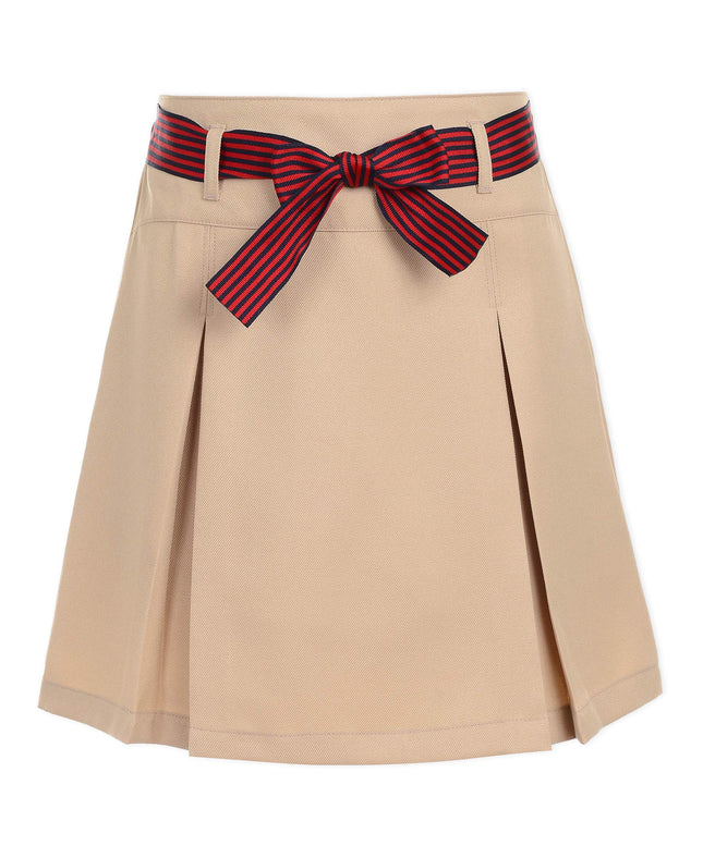 Nautica Girls' School Uniform Pleated Pull-on Scoo