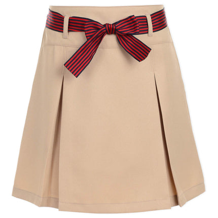 Nautica Girls' School Uniform Pleated Pull-on Scoo