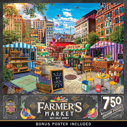 MasterPieces 750 Piece Jigsaw Puzzle for Adults, Family, Or Kids - Buy Local Honey - 18"x24"