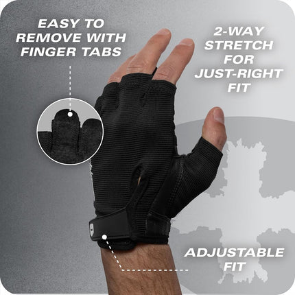 Power Gloves 3.0 Heavy Duty Weightlifting Gloves with Adjustable Wrist Closure, Breathable Leather Palm, for Men, Green, Size M