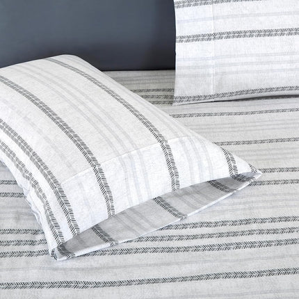 Elegant Comfort Softest and Coziest 4-Piece Sheet Set - 1500 Premium Hotel Quality Microfiber - Deep Pocket, Wrinkle Resistant 4-Piece Floral Bed Sheet Set, Twin, Traci Gray