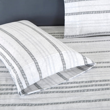 Elegant Comfort Softest and Coziest 4-Piece Sheet Set - 1500 Premium Hotel Quality Microfiber - Deep Pocket, Wrinkle Resistant 4-Piece Floral Bed Sheet Set, Twin, Traci Gray
