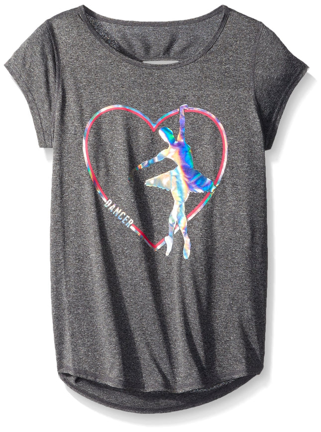 The Children's Place Big Girls Sport Tee, Black, X